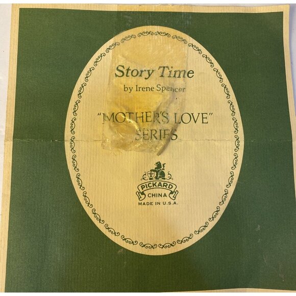 First Edition Collector Plate Story Time Irene Spencer Pickard China 22K Gold - Picture 7 of 9